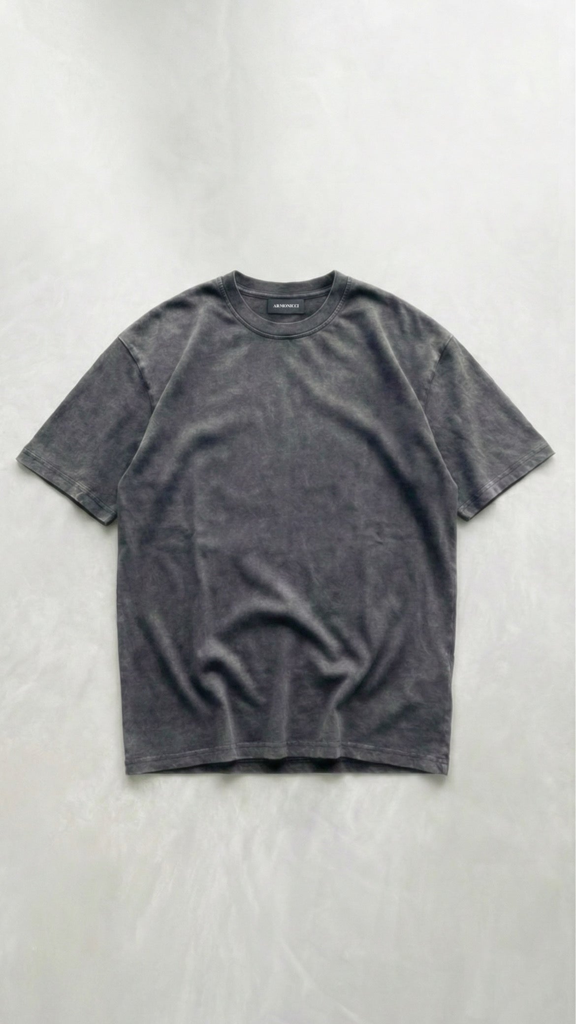 Heavyweight Washed Black Minimal T-Shirt
