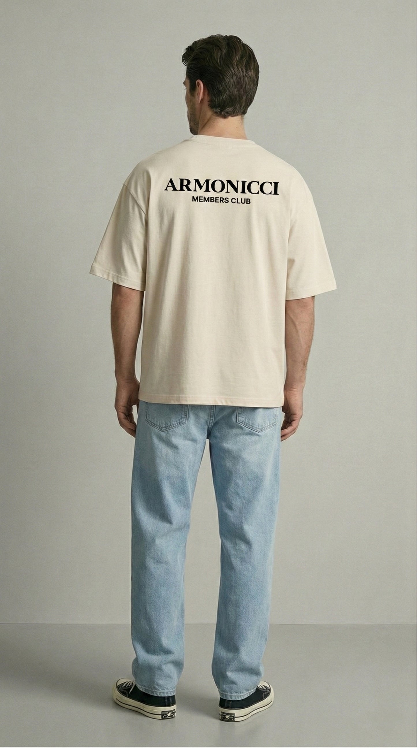Oversized Cream Members Club T-Shirt
