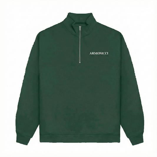Heavyweight Forest Green Original Quarter Zip Sweatshirt