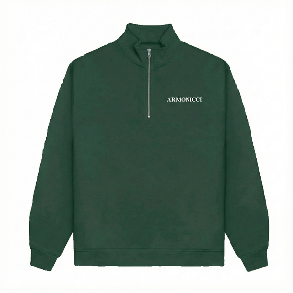 Heavyweight Forest Green Original Quarter Zip Sweatshirt