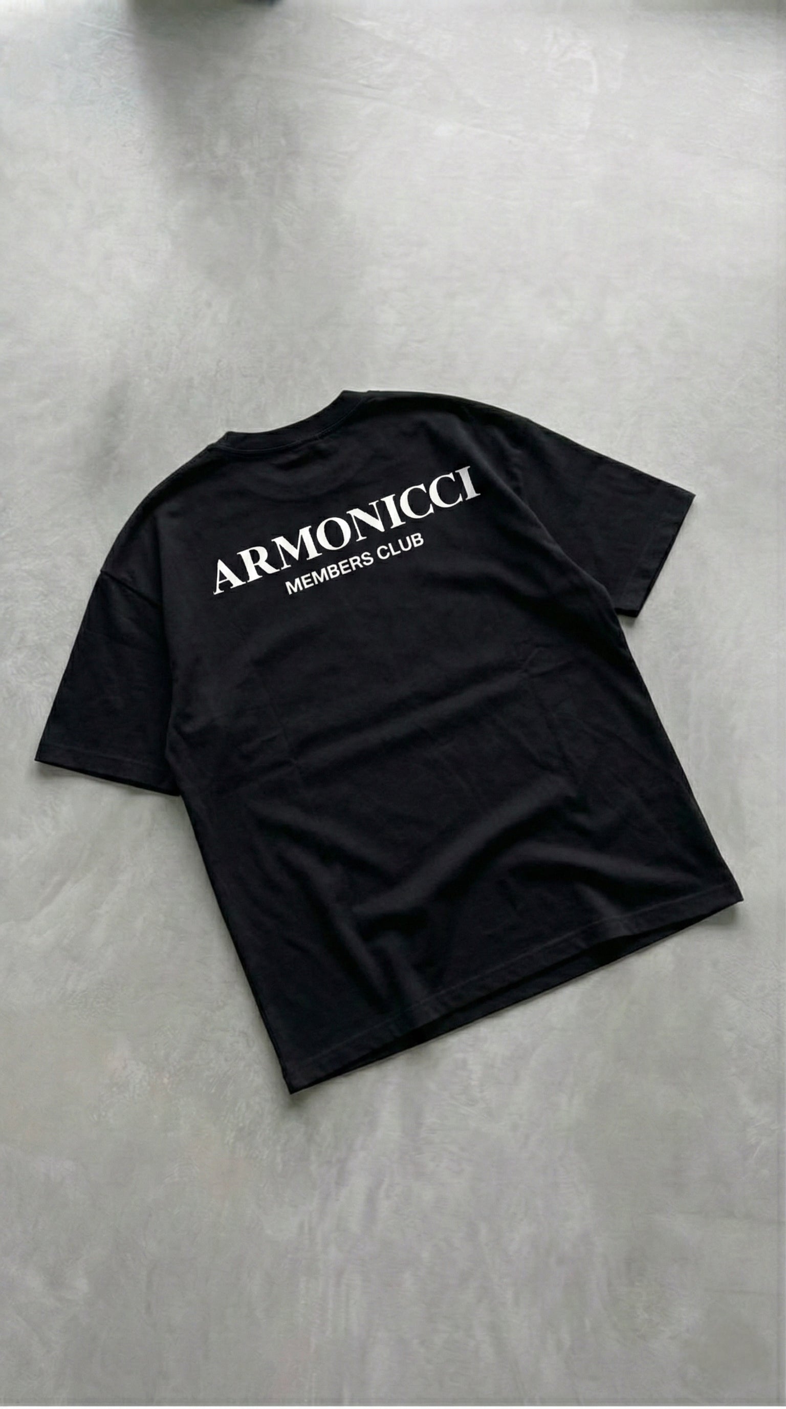 Oversized Jet Black Members Club T-Shirt