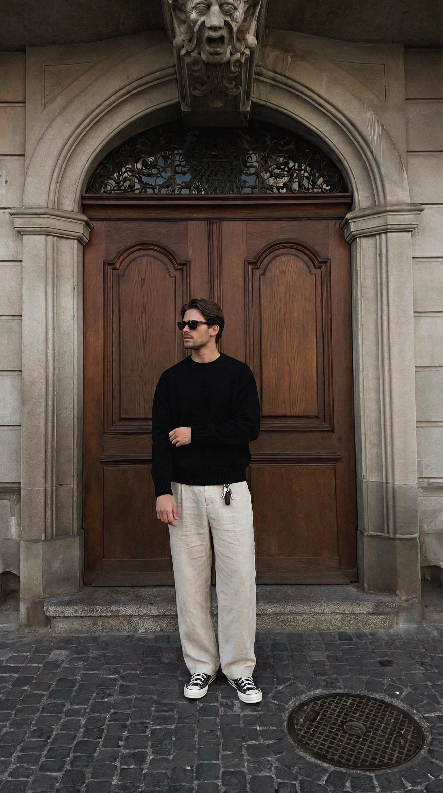 Oversized Minimal Black Knit Sweater