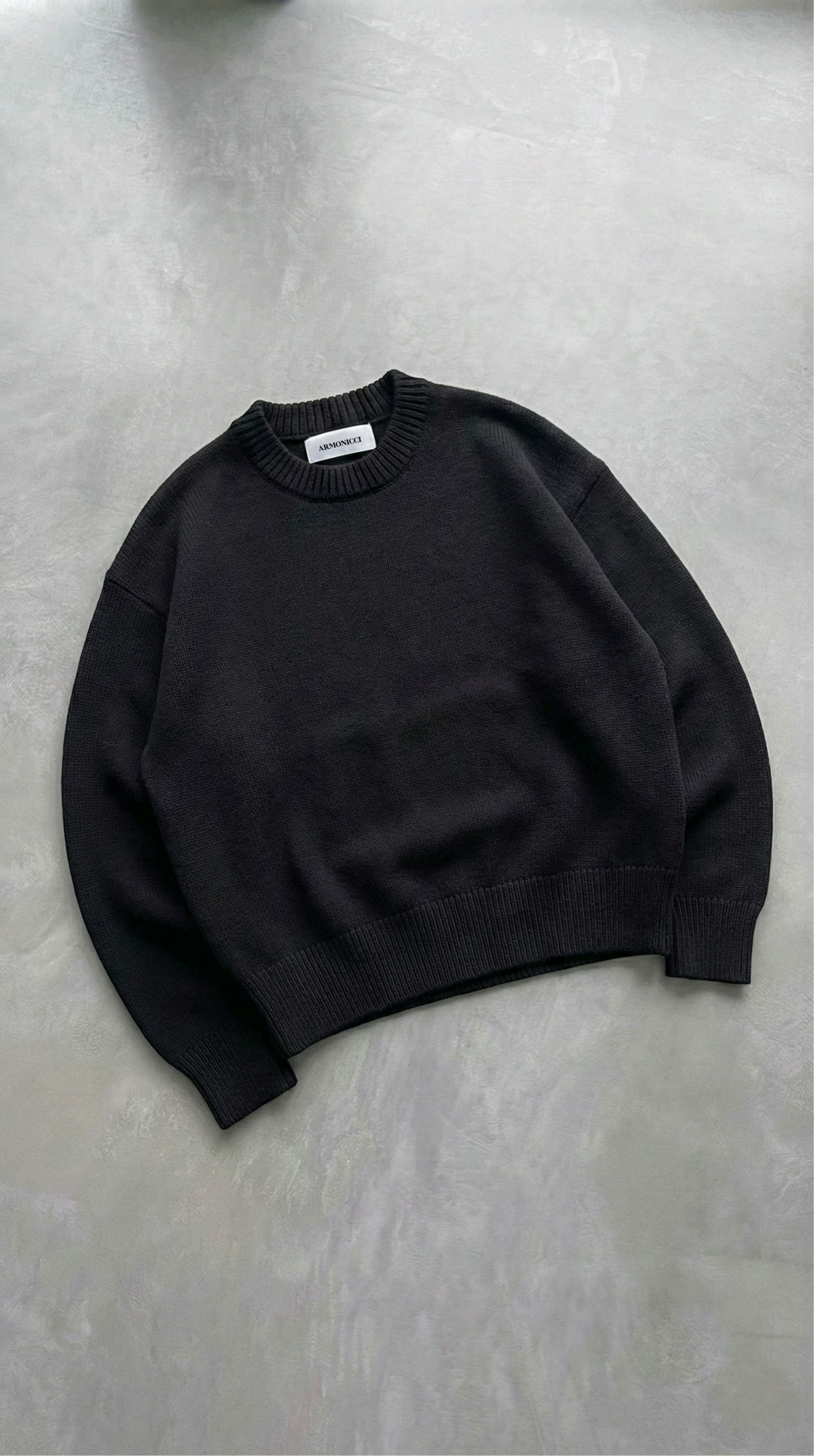 Oversized Minimal Black Knit Sweater
