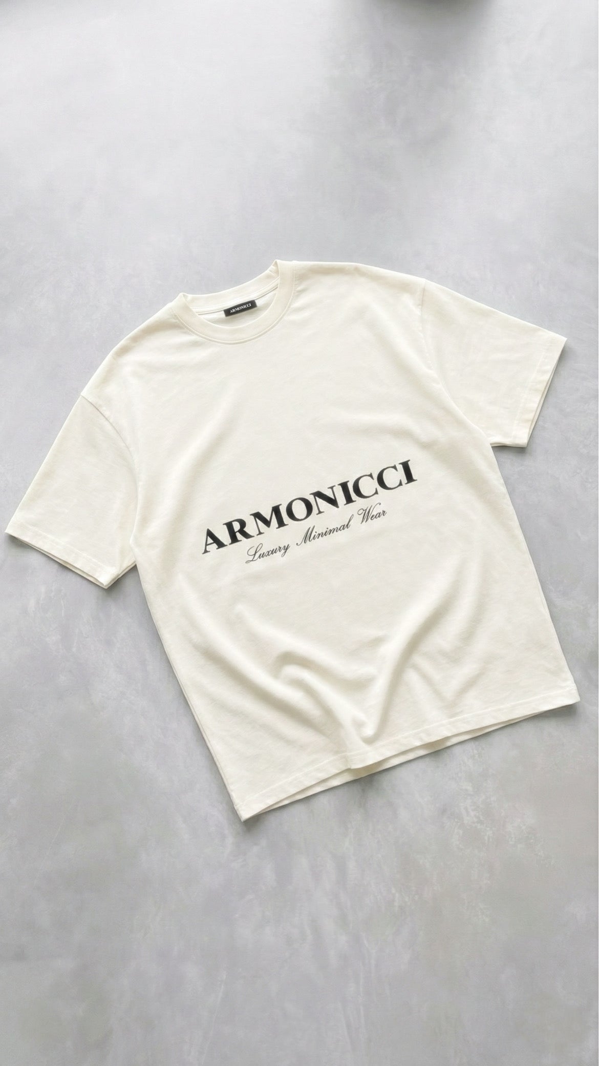 Oversized Cream Script T-Shirt