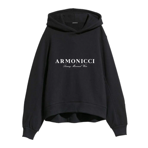 Heavyweight Black Script Hoodie