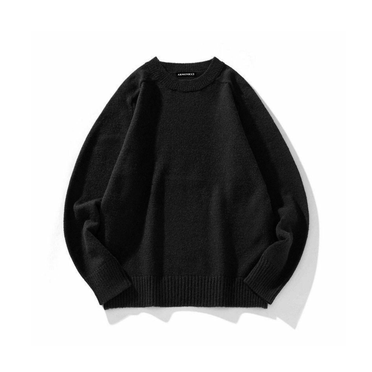 Oversized Minimal Black Knit Sweater