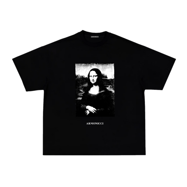Oversized Mona Lisa Print T-Shirt