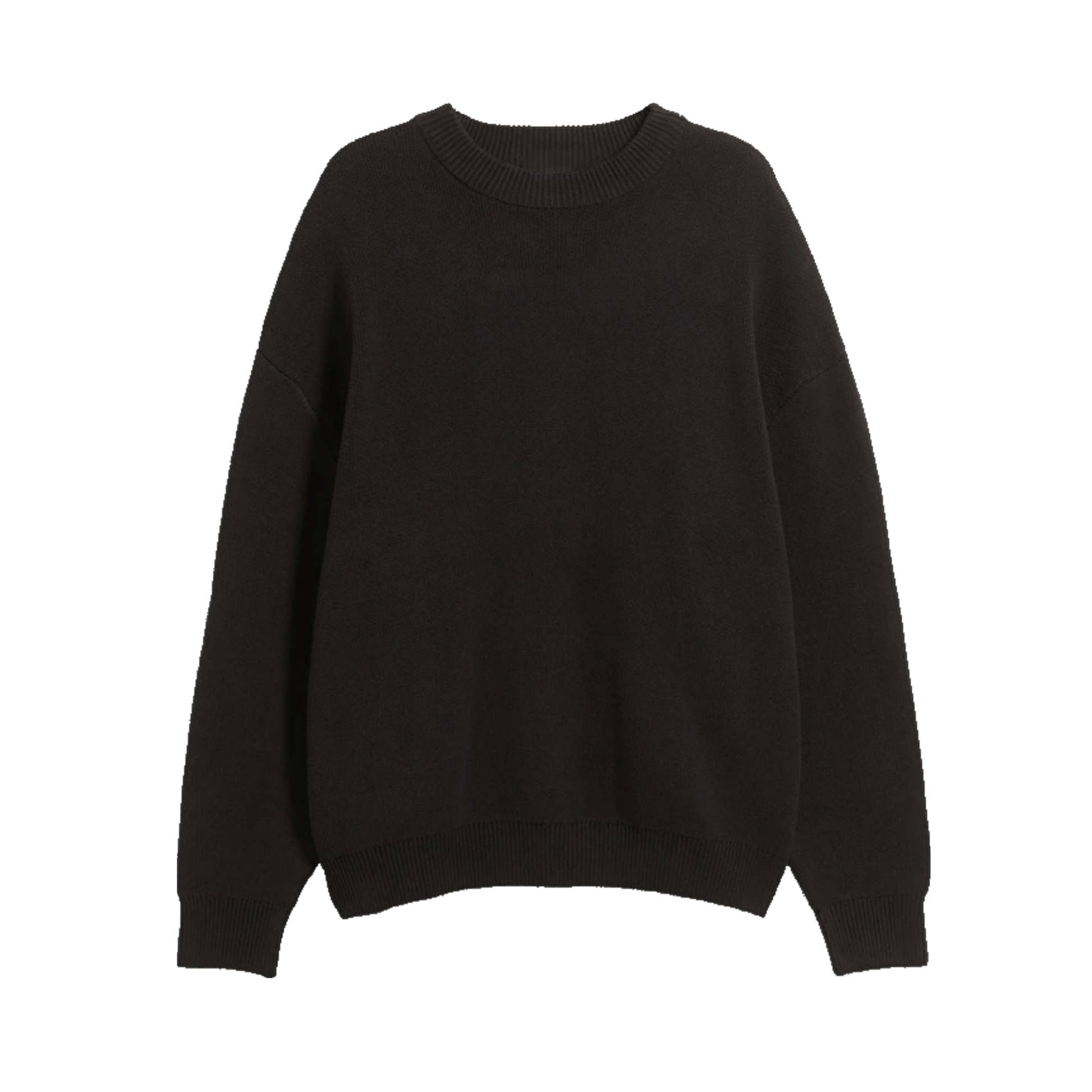 black knit sweater