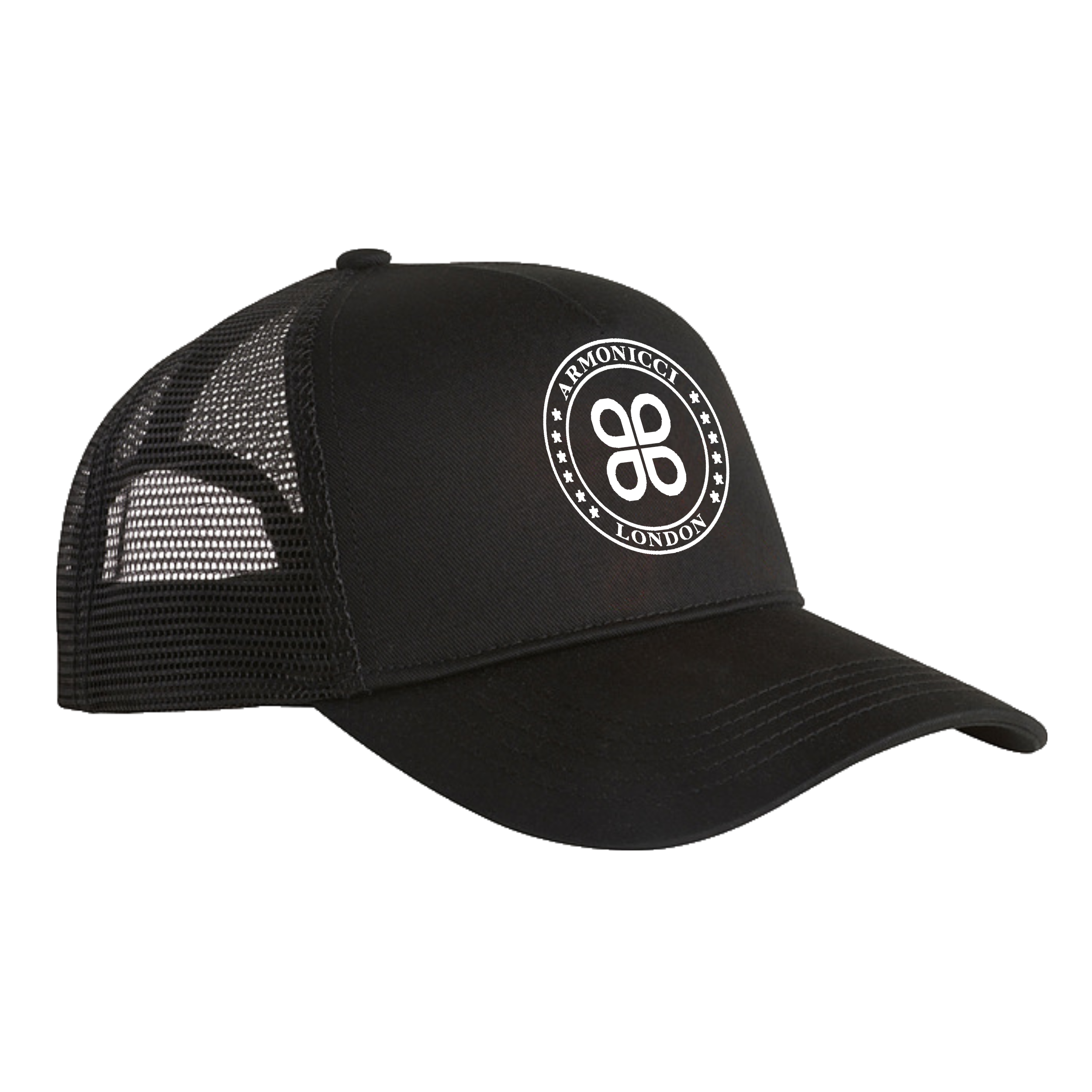 premium black trucker cap